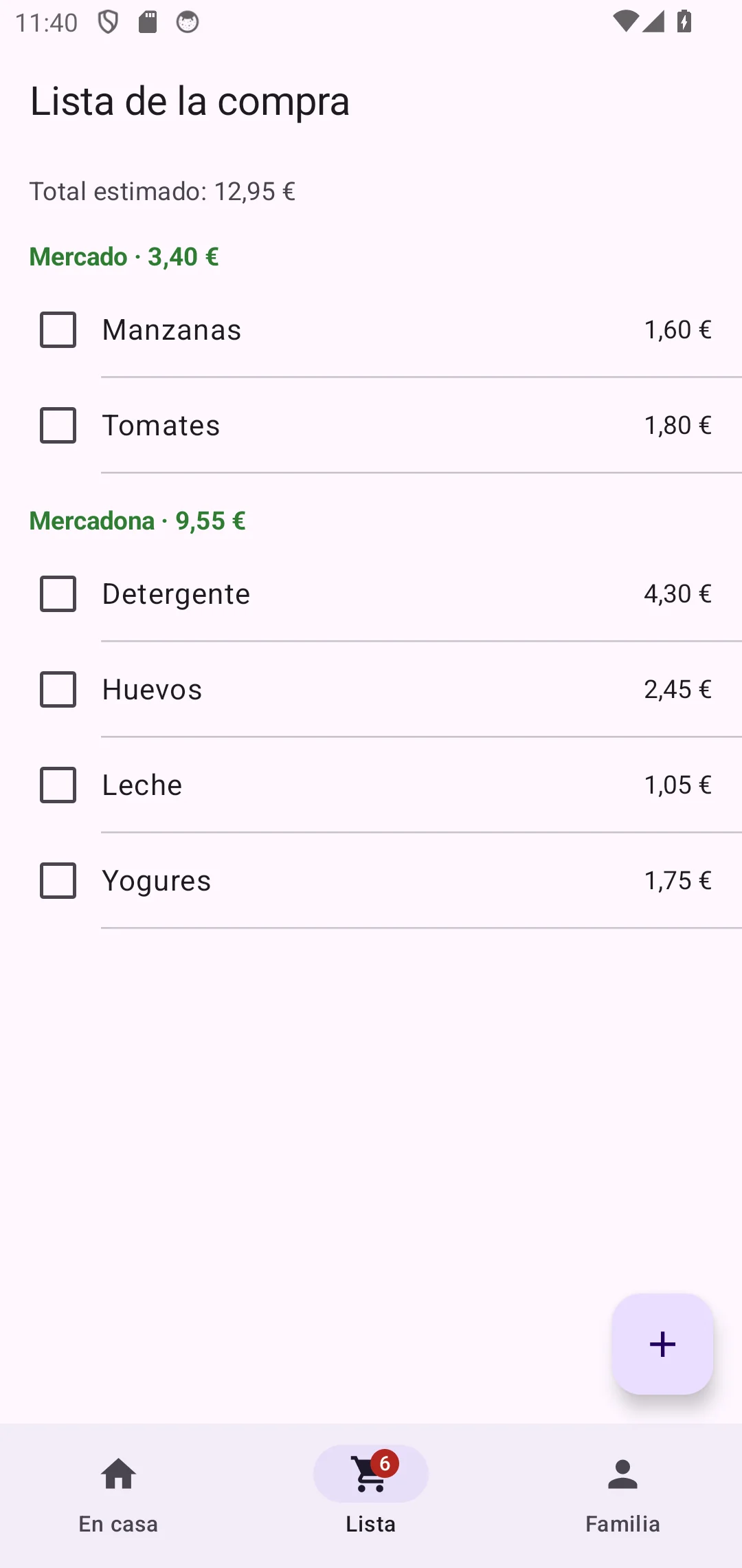 Captura 1 de Lista de la Compra